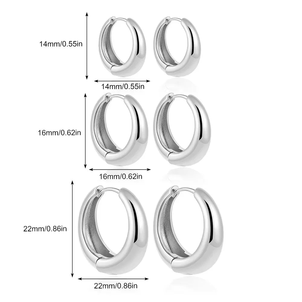 Simple Twist Circle Hoop Earrings for Women