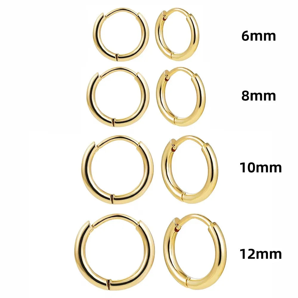 Simple Twist Circle Hoop Earrings for Women