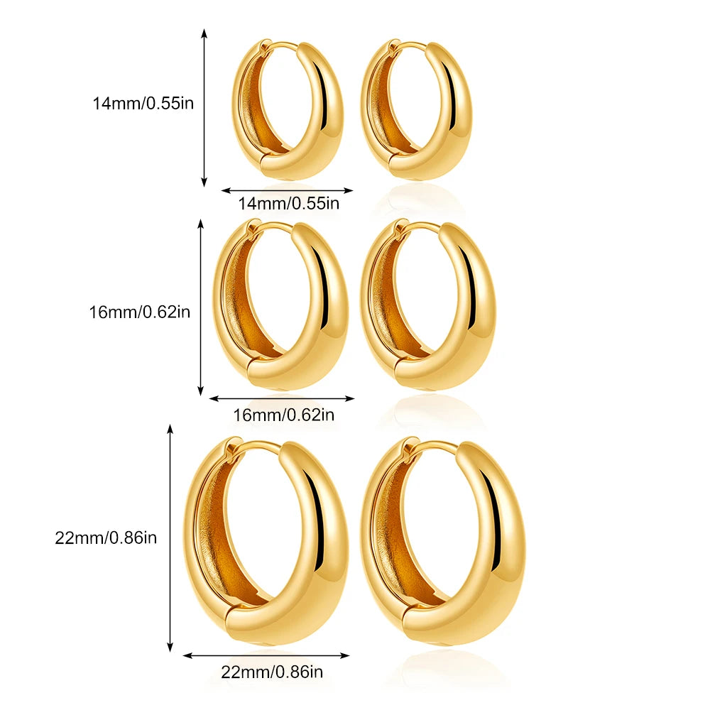 Simple Twist Circle Hoop Earrings for Women