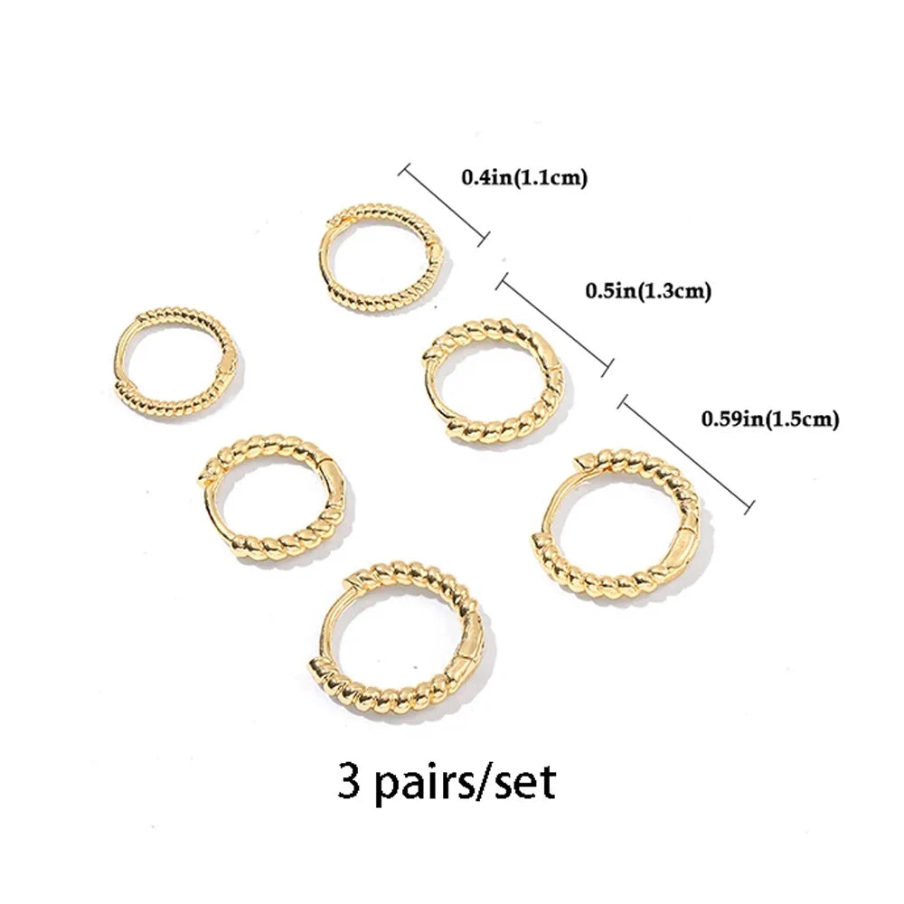 Simple Twist Circle Hoop Earrings for Women