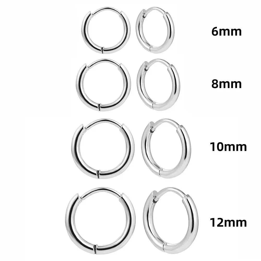 Simple Twist Circle Hoop Earrings for Women