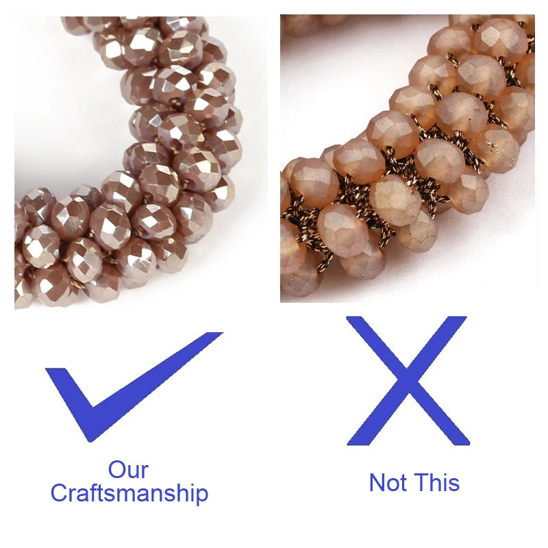 INKDEW Colorful Bead Crystal Drop Earrings for Women EA004